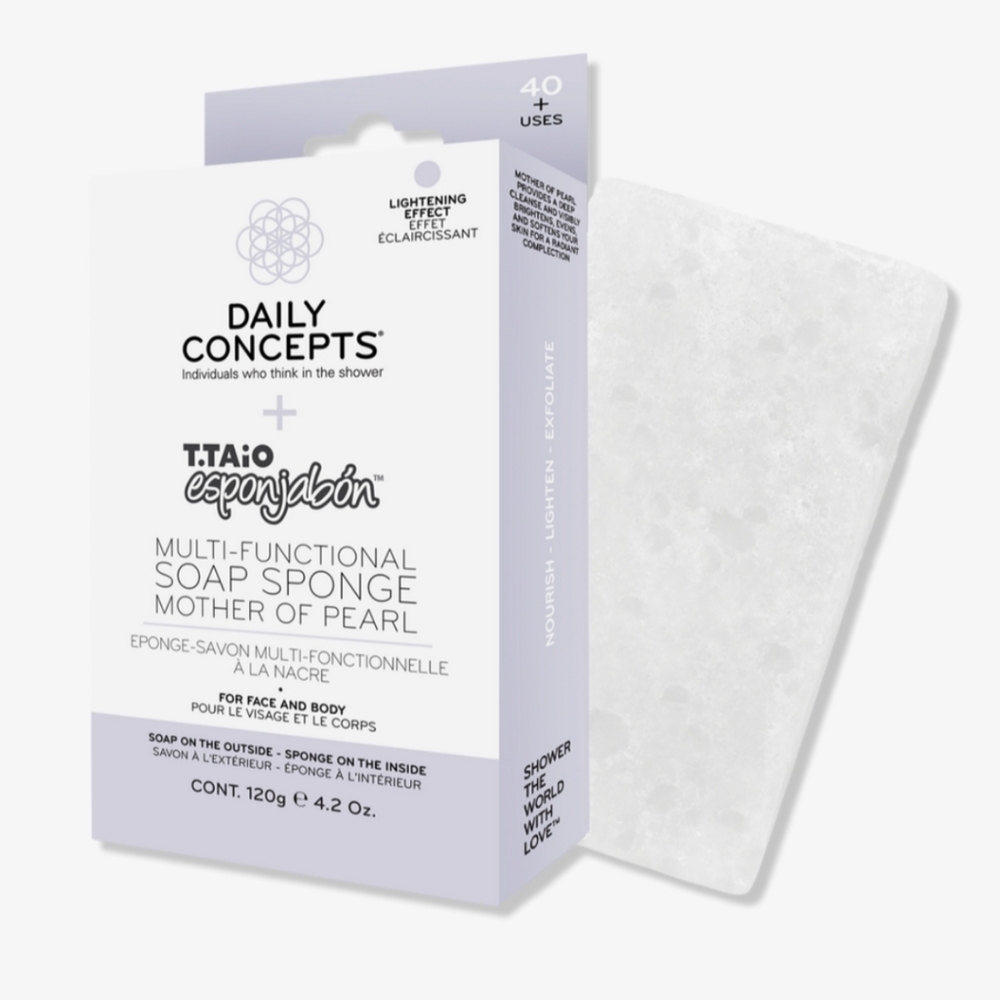 3/$15 Daily Concepts MULTI-FUNCTIONAL SOAP SPONGE MOTHER OF PEARL